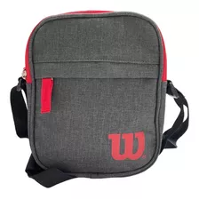 Bolso Manos Libres Cartera De Mano Wilson B Bandolero Acabado De Los Herrajes Pvc Color Gris Claro Color De La Correa De Hombro Negro Diseño De La Tela Liso