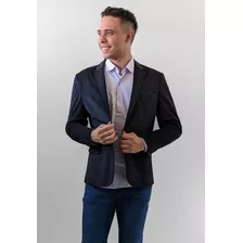 Blazer Docthos Slim Suede Azul Marinho