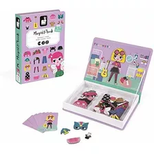 Janod Magnetibook 55 Pc Magnetic Girl Costumes Dress Up Game