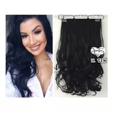 Cabelo Tic Tac Cor #1 Preto Azulado 60cm 130g Fibra Organico