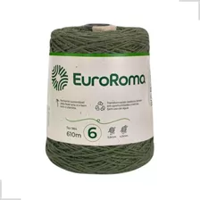 Barbante Euroroma 610m Fio 6 Eurofios Diversas Cores Crochê Cor Verde Militar