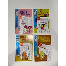 Kit 4 Revistas Caça Palavras Editora Coquetel Onix Pesca