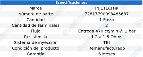 Inyector Combustible Parisienne 6 Cil 4.3l 85 Al 86 Injetech Foto 3