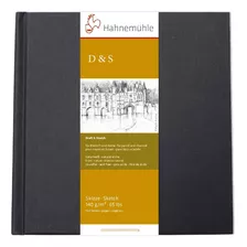 D&s Sketch Book 140g/m Caderno Preto Tam 25x25 10628227 