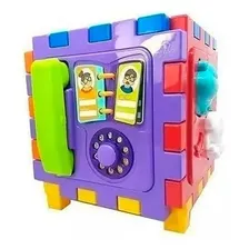 Brinquedo Educativo Cubo Didático Telefone Encaixar Grande
