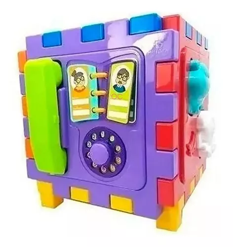 Brinquedo Educativo Cubo Didático Telefone Encaixar Grande