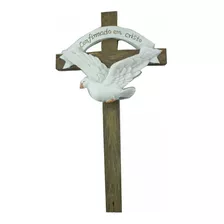 Espirito Santo Crucifixo De Parede 18 Cm Enfeite Resina