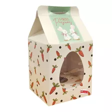 Caja Lechera X10 Porta Huevo Pascuas 13x9cm Conejo - Cc