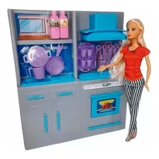 Muñeca Cocinera Kiara Con Accesorios Juguete De Cocina Poppi