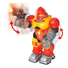 Brinquedo Mega Mech Super Robo A Pilha Sons E Luzes Da Toyng