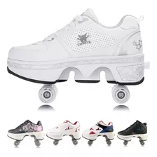 Women's Retractable Roller Skates Outdoor Girls Kick Roller 