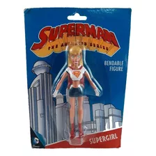 Boneco Super Girl Flexível 13 Cm Figura Em Ação Novo Lacrado