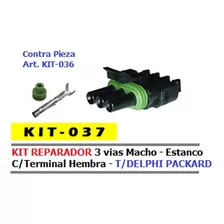 Kit Reparador Caja Estanca 3 Vias Macho Tipo Delphi X 5 Unid