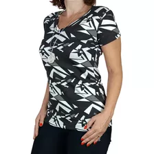 Blusa Feminina Verão Elegante Manga Curta Estampada Viscolyc