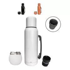 Termo Comet 1 Litro Con Asa + Mate 120ml Acero Inox I Css®