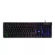 Teclado Gamer Dazz 625203 Qwerty Cor Preto Com Luz Rgb