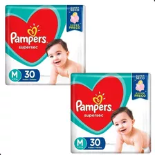 Kit 2 Fralda Pampers Confort Sec Tamanho M - 30 Un