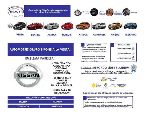 Emblema Logo Parrilla Nissan Versa 2020 2021 2022 2023 2024 Foto 6