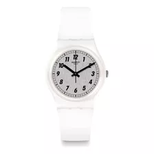 Reloj Swatch Something White De Silicona Gw194 Color De La Malla Blanco Color Del Bisel Blanco Color Del Fondo Gris