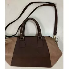 Cartera Mediana En Tonos Marrones 