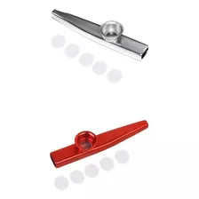 2 Piezas Kazoo De Aleación De Aluminio Con Diafragma