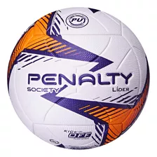 Bola Para Futebol Society Lider Xxiv Cor Branco/laranja/azul Penalty