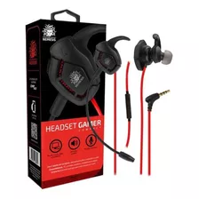 Headset Gamer Compact Preto E Vermelho Nemesis Novo