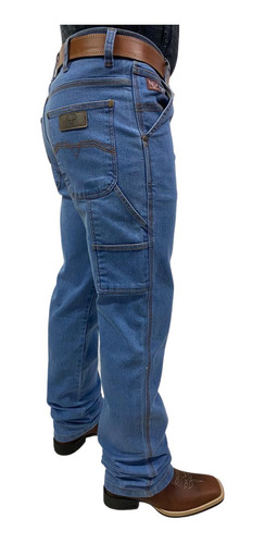 Calça Jeans Carpinteira Masculina Para Usar Com Bota Texana
