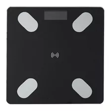 Balanza Pesa Inteligente Baño Smart Bluetooth Bodyscale Color Negro