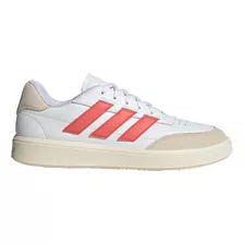 Tênis Courtblock adidas Cor Cloud White / Preloved Scarlet S24 / Wonder White F21 Tamanho 43 Br