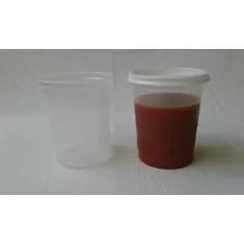 Pote Compotera Plástico Con Tapa 1/2 Kg X 50 Un. / Palermo 