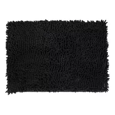 Tapete Para Baño Shaggy 43 X 61 Cm Negro Home Collection