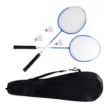 Jogo Kit Badminton Completo Com 2 Raquetes 3 Petecas E Bolsa