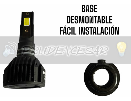 Kit Focos Led H7 Para Vw Polo Con Bases 11000 Lumenes Cob Foto 5