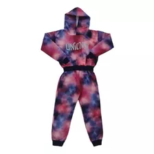 Conjunto Meninas Inverno Roupas Infantil Moletom Flanelado 