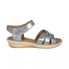 Sandalias Doble Abrojo Cuero Livianas Gran Confort Mujer