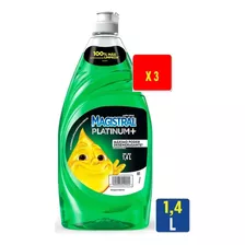 Detergente Magistral Multiuso Limón Botella 1.4 L X 3 Uni.