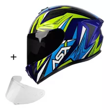 Kit Capacete + Viseira Fume Asx Draken - Capacete Moto