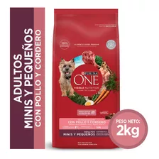 Alimento Purina One Perro Adulto Pequeño Pollo Y Cordero 2kg