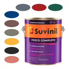 Tinta P/ Parede 3,2l Fosco Completo Cores Especiais Suvinil