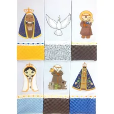 Kit 10 Panos Prato Bordado Patchwork Com Bainha Religiosos