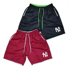 Combo 2 Shorts Praia Masculino Bermudas Tactel Tecido Grosso