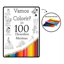 Kit 100 Desenhos Para Colorir Folha A4 - 2 / Folha Promoção