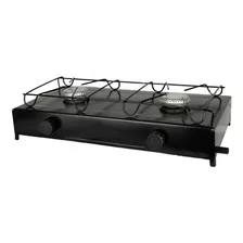 Fogão Cooktop Gás Fogão 2 Bocas Preto Manual Camping Casa