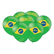 Balão - Bexiga Brasil Copa Do Mundo - 25 Unidades 