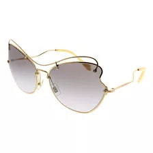 Gafas De Sol Miu Miu Doradas/grises 65 Mm