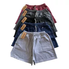 Shorts Feminino Curto Bermuda Shortinho Fitness Alta 4 Peças