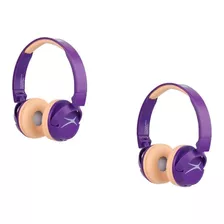 2 Audifonos Bluetooth 2-en-1 Con Cable Para Niños