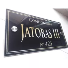 Placa Acrilico Fachada Condomínio 20x40cm Personalizada 3mm