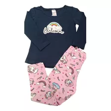 Conjunto Anale Meia Estação Blusa E Calça Legging Unicornio